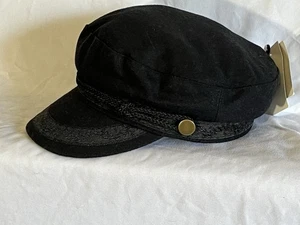 Authentic Greek Fisherman's Cap Wool Blend Black Size M New w/Tags - Picture 1 of 9