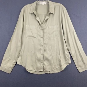 Salbeigrüne Cloth & Stone Anthropologie Damen Gr. M Button Down Bluse Ranke - Bild 1 von 5