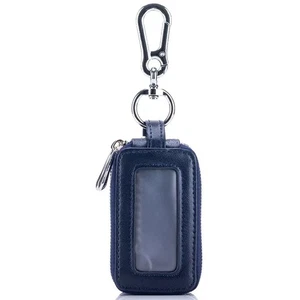 Leather Keychain Holder Crocodile print Key Pouch Wallet Organizer Men Women - Picture 1 of 9