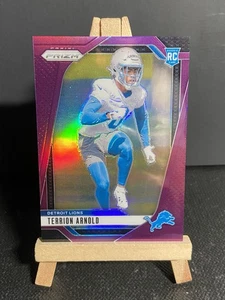 2024 Panini Prizm Terrion Arnold Purple /125 #389 LIONS ROOKIE RARE SSP - Bild 1 von 2