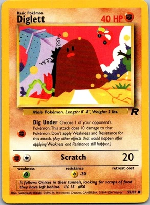 Diglett 52/82 Team Rocket Common LP - Image 1 of 2