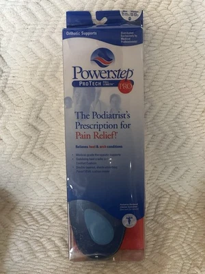 PowerStep Protech Full Length Med Grade Orthotic Support Insoles M 11 - 11.5 NEW - Image 1 of 4