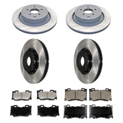 For Infiniti M37 11-13 Brake Kit Electrophoretic Coated Plain Front & Rear Brake - Image 1 of 4