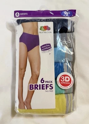 Calcinha calcinha feminina Fruit of Loom 2015 pacote com 6 tamanho 8/XL - NOS vintage - Imagem 1 de 4