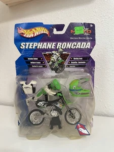 2003 Hot Wheels Moto-X Stephane Roncada #21 Dirtbike Toy Kawasaki MX Rare New - Picture 1 of 24