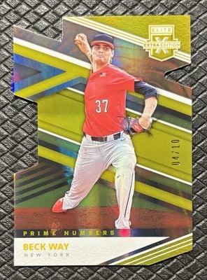 BECK WAY 2020 Panini Elite Prime Numbers GOLD Holo Rookie /10 Yankees SSP RC - Image 1 of 2