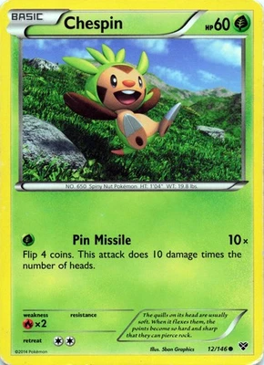 Chespin 12/146 XY Base Set Common - LP - Image 1 of 2
