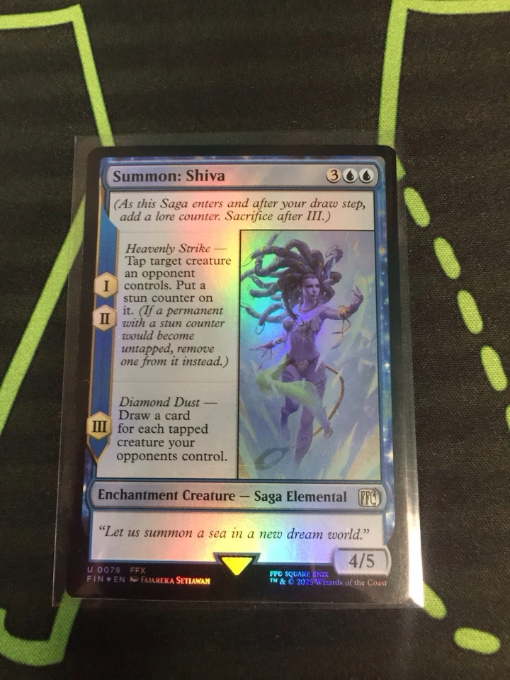MTG Magic The Gathering Summon: Shiva Foil FIN Blue Enchantment Final Fantasy - Image 1 of 1