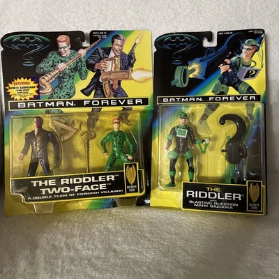 Conjunto de figuras de acción Kenner Batman Forever The Riddler y dos caras nuevo 1995-1996 Foto 1 de 4