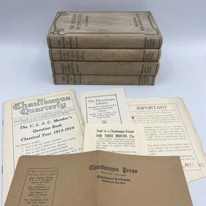 Antique Chautauqua Home Reading Series 1913 Lot of 4 + Original Paperwork Greece - Picture 1 of 12