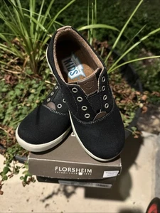 NIB Florsheim Boys Shoes Flipside Ox Jr.' Slip-On  Kids Size 13 Black - Picture 1 of 8
