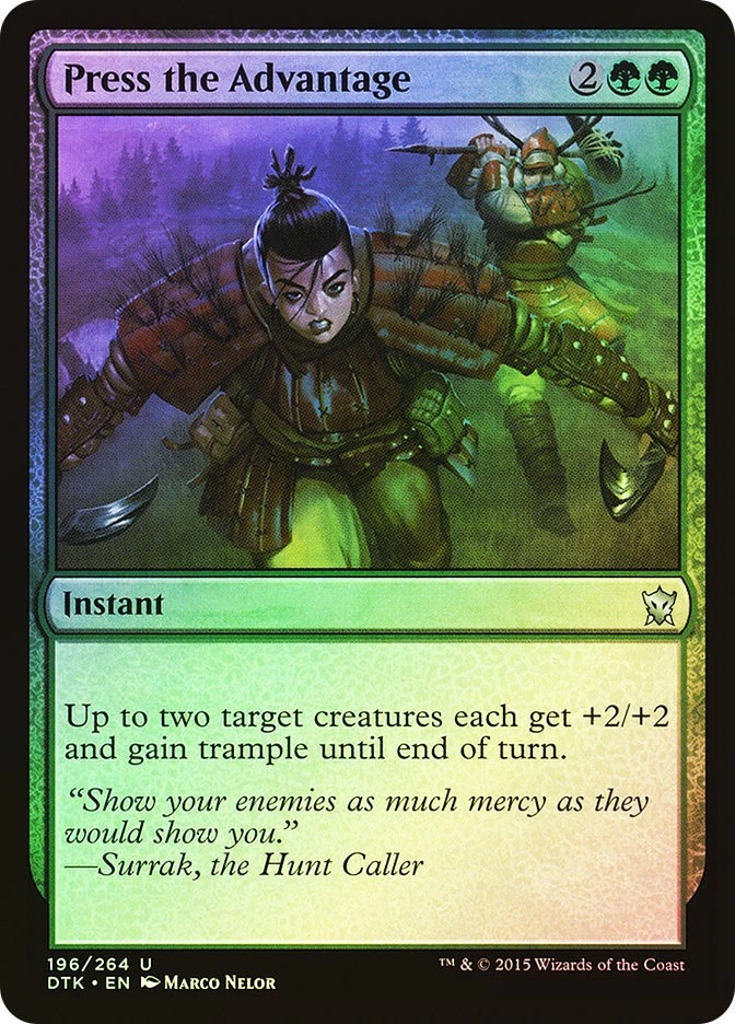 MTG FOIL Press the Advantage  - Dragons of Tarkir #196 - Image 1 of 1