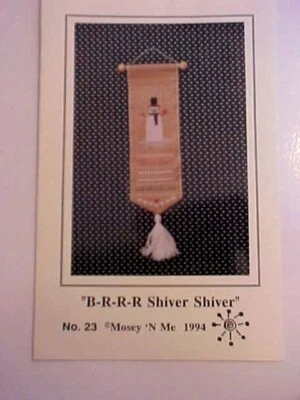 1994 B-R-R-R Shiver Shiver Mosey 'N Me Snowman Cross Stitch Pattern Graph - Image 1 of 4