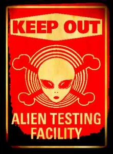 *ALIEN TESTING FACILITY KEEP OUT* 8X12 METAL SIGN USA MADE TEST SITE UFO VINTAGE - Picture 1 of 1