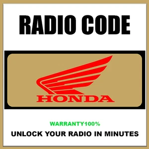 HONDA RADIO CODES UNLOCK ACCORD NSX RIDGELINE SHUTTLE BZ STEREO PINCODE SERVICE - Picture 1 of 6