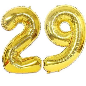 40 Inch Giant 29 Number Balloons Jumbo Gold Number Balloons Foil Helium Ballo... - Picture 1 of 3