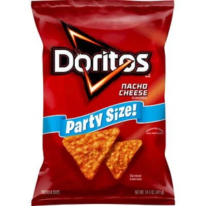 Doritos Nacho Cheese Tortilla Snack Chips,Party Size, 14.5 Ounce Bag - Picture 1 of 5