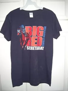 Ladies Size Small SECRETARIAT - "BIG RED" Black T-Shirt in NEW, UNWORN Condition - Picture 1 of 1