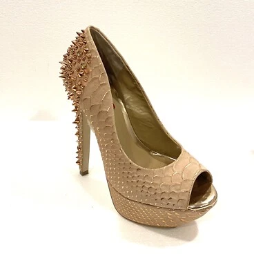 Bomba RED Asks Fifth Avenue tacón alto punta abierta plataforma talla 5M con caja original Foto 1 de 4