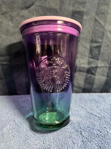 Starbucks Recycled Glass Gradient Ombré Tumbler 16 oz Multi Color.    D4 - Bild 1 von 8