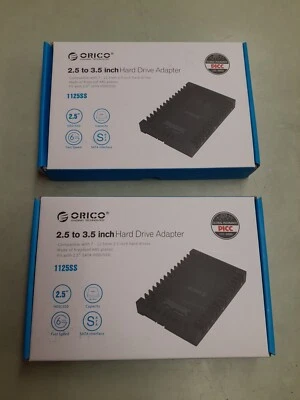 (2) ORICO 1125SS 2.5 Inch to 3.5 Inch HDD Adapter SSD Hard Disk Drive Caddy NIB - Image 1 of 4