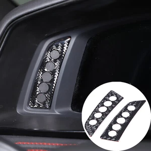 Carbon Instrument Side Fault Light Display Panel Sticker For Corvette C8 2020-24 - Picture 1 of 9