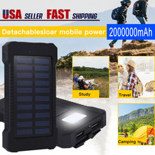 2021 Super 2000000mAh Solar Power Bank Dual USB Portable Charger For Cell Phone