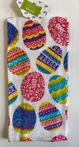 1 toalla de cocina de Pascua 15"" x 25"" huevos de Pascua brillantes tela de terry decoración navideña - Imagen 1 de 1