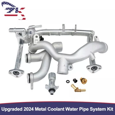 Upgraded 2024 Metal Coolant Water Pipe System Kit For Jaguar XE XF XJ F-Type 3.0 - Image 1 of 4