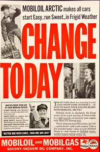 Mobiloil Mobilegas Benzin Delivery Guy Vintage Print Ad 1937 - Bild 1 von 1