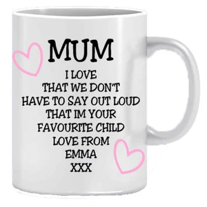 Personalised Favourite Child Mug Mothers Day Gift Tea Coffee Humour 149 - Picture 1 of 4