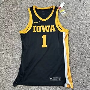 Nike NWT Iowa Hawkeyes NCAA Basketball Jersey Men’s Size Small Black Brand New - Picture 1 of 11