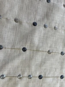 Tela de lino bordada "AMISTOSO DENIM" Diseñador "28 x 55" Envío USPS - Imagen 1 de 3