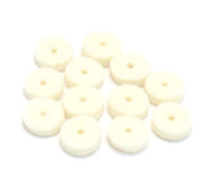 12 White Felt Washer 4mm Thickness for Schaller style Grover Strap Lock Button - Picture 1 of 1