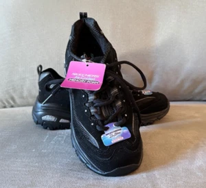 Skechers D'Lites schwarz Biggest Fan Memory Foam Sneaker Sportschuh Größe 7 neu mit Etikett - Bild 1 von 7