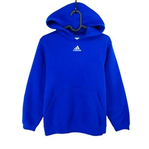 Adidas Navy Blue Hoodie Sweater Jumper Size 8 - 10 Years - Picture 1 of 10