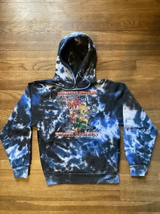 Mighty Morphin Power Rangers Tie Dye Sweatshirt Hoodie Size Small - Blue/Black - Picture 1 of 4