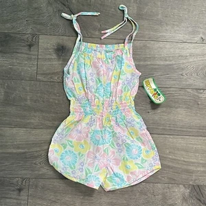 NWT Vintage Carrots Pastel Floral Smocked Girls Size 8 Romper - Picture 1 of 7
