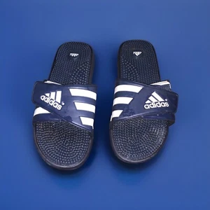 Adidas Sliders Sandals Size 18 Blue - Picture 1 of 3