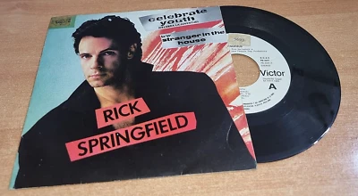 RICK SPRINGFIELD Celebrate youth 7" SPAIN PROMO SINGLE VINYL VERY RARE 1985 OOP - Image 1 of 3