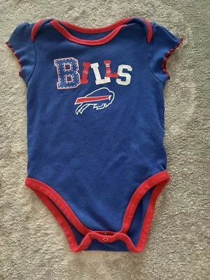 Buffalo Bills Equipo NFL Ropa Bebé Una Pieza Body 18M Niñas Manga Volantes Foto 1 de 4