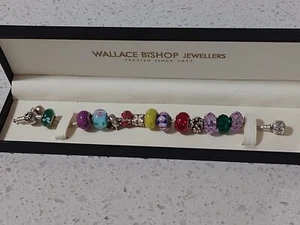 1/2 Price EOFY Sale. Beautiful Pandora Stirling Silver bracelet with 14 charms. - Picture 1 of 7