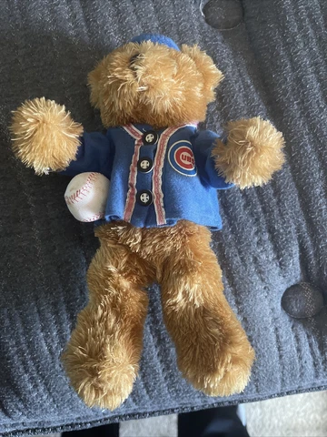 Teddy Bear  Cubs Baseball Plush  Good Stuff Vintage. rare tag errer NFL not MLB Cover