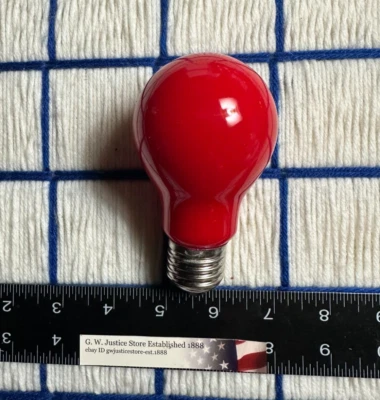 BOXof 12 new RED 25w opaque PARTY 25A19 LIGHT BULB 25 watt 130v SIGN ceramic A19 - Image 1 of 3
