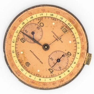 Vintage Chronographe Suisse 31 x 8.6 mm 2-Reg Chronograph Wristwatch Movement - Image 1 of 3