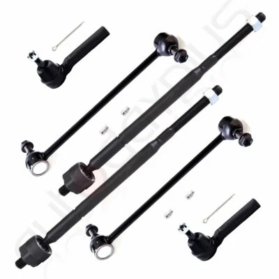 Extremo de varilla de amarre interior y exterior delantero de 6 piezas para Dodge Grand Caravan 2008-2014 Foto 1 de 4