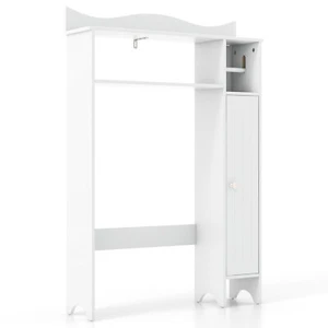 Gabinete de almacenamiento sobre el inodoro con soporte de papel higiénico organizador de baño blanco - Imagen 1 de 6