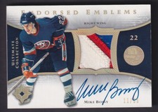 MIKE BOSSY - 2005 Ultimate Endorsed Emblems Auto Patch #EE-BY, /35