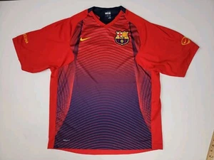 Men's NIKE FitDry FC Barcelona Medium Jersey Shirt Red Soccer Futbol - Picture 1 of 10