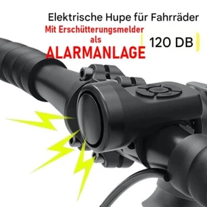 Fahrradklingel elektrisch Alarmanlage Fahrrad Klingel Bike Akku Horn laut - Bild 1 von 12